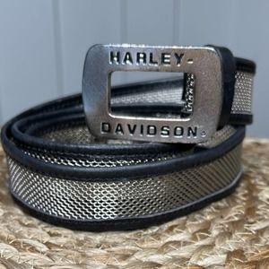 HARLEY DAVIDSON Metal Mesh and Leather Belt